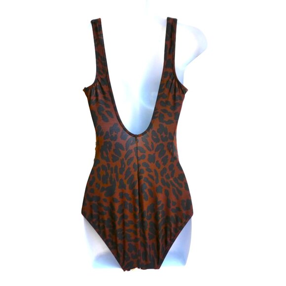 Miraclesuit One Piece Swimsuit Contrasting Animal Cat Bra Sweetheart Ruched 8 - Picture 2 of 11